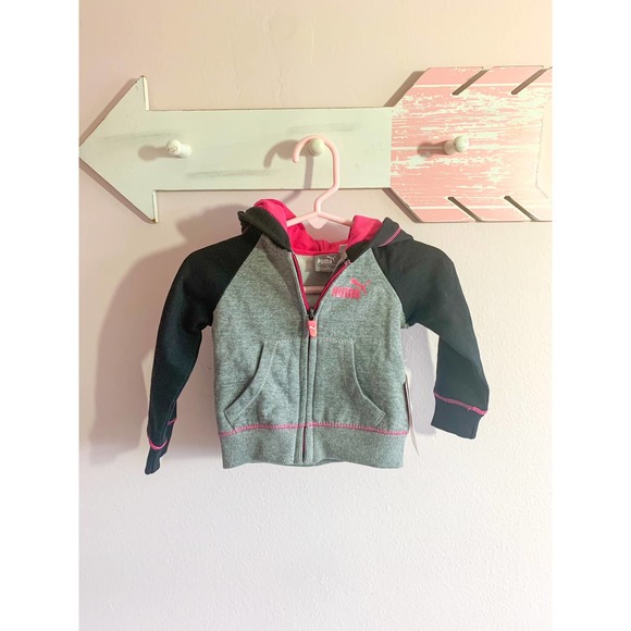 Puma baby girl zipper hoodie size 3-6M - Picture 1 of 6